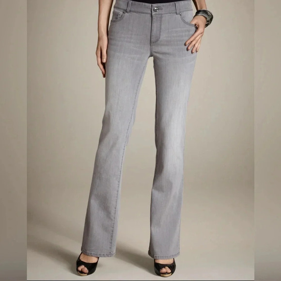 Chico's Gray Straight Leg Jeans for Women - Picture 1 of 16